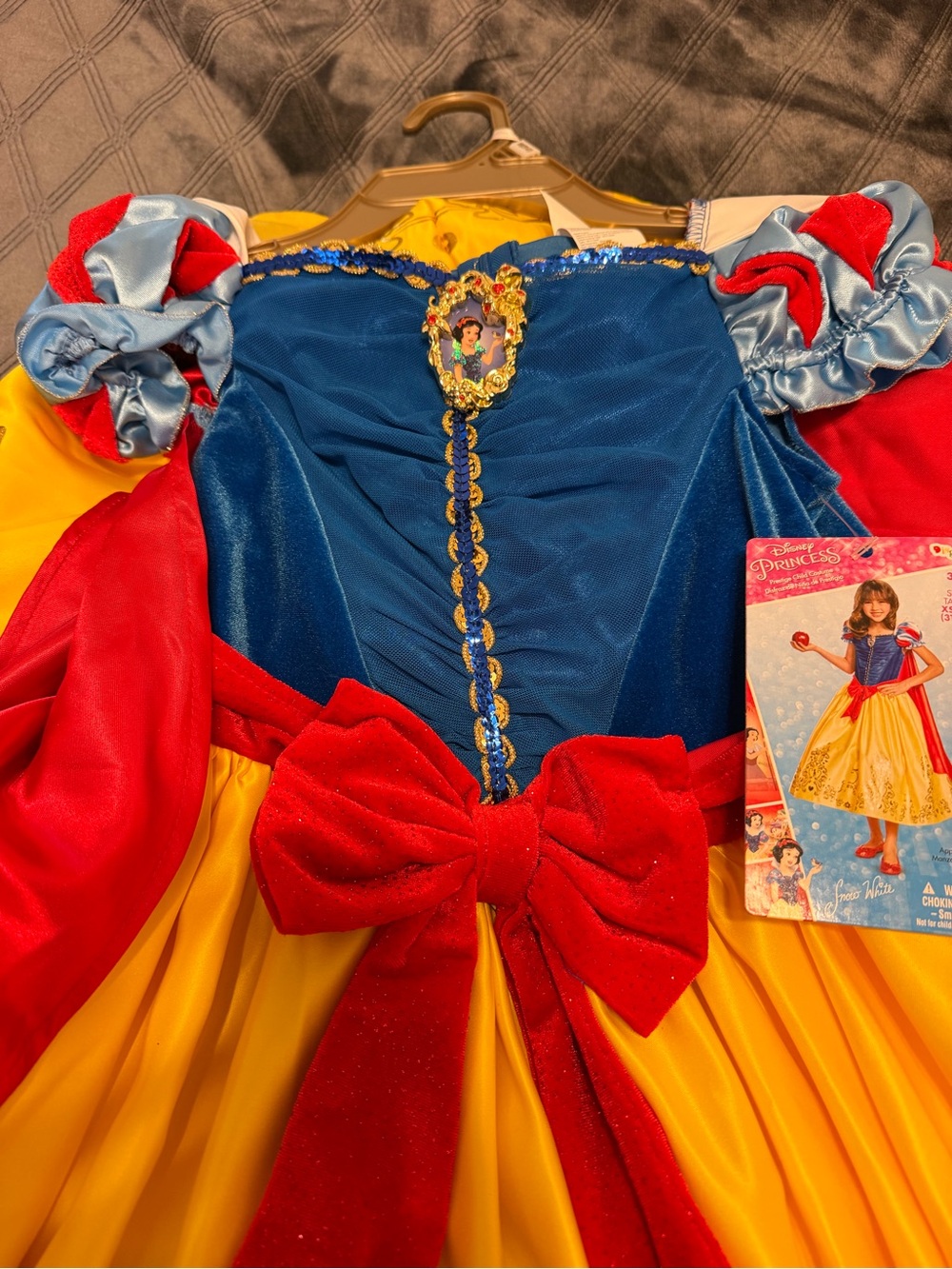 Disney Snow White Costume in Blue, Red & Yellow with Gold Trim